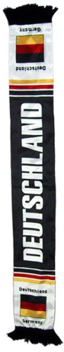 Fußball Kostüm Fan Artikel, 10 x Schal Deutschland, Fanschal schwarz-weiß