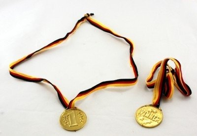 2 Medaillen Gold Deutschland, BRD Fanartikel