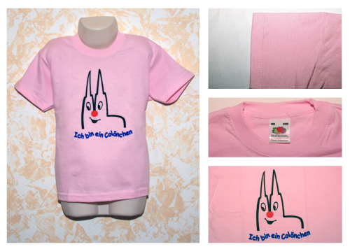 Kinder T-Shirt Köln, Ich bin ein Colönchen, rosa,104