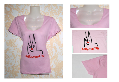 Damen T-Shirt Köln, Kölle - beat it, rosa, XL 42
