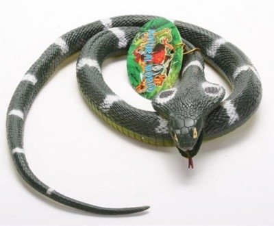 Deko, Partygag: Kobra aus Gummi, Schlange aus Gummi
