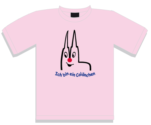 Damen T-Shirt Köln, Ich bin ein Colönchen, rosa, XXL 44