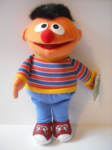 Ernie aus der Sesamstrasse, Stoffpuppe, Puppe Ernie