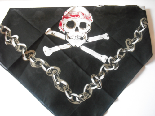 Bandana, Halstuch, Kopftuch Pirat, Pirates,Totenkopf Kostüm Pirat