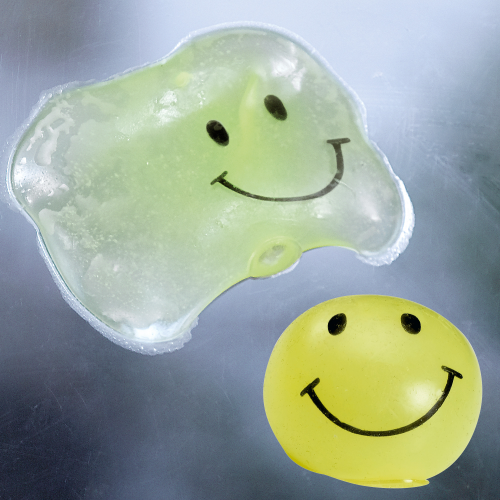 Smile-Flummi zum werfen, für glatte Flächen, Sticky Slime