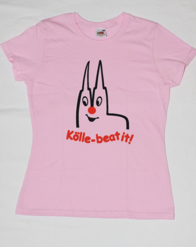 M Girlie T-Shirt Köln : Kölle - beat it, rosa, M