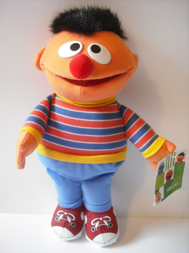 Ernie aus der Sesamstrasse, Stoffpuppe, Puppe Ernie