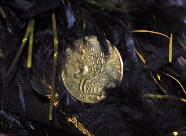 verkauft Dreispitz Black Jack, schwarz gold, Einzelstück, Karnevalshut