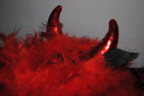 verkauft Neu Dreispitz Devil, Teufel, schwarz rot, Einzelstück, Karnevalshut